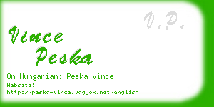 vince peska business card